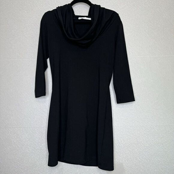 Susana Monaco Smooth Stretch Shirred Cowl Neck Mini Dress M - Picture 2 of 5